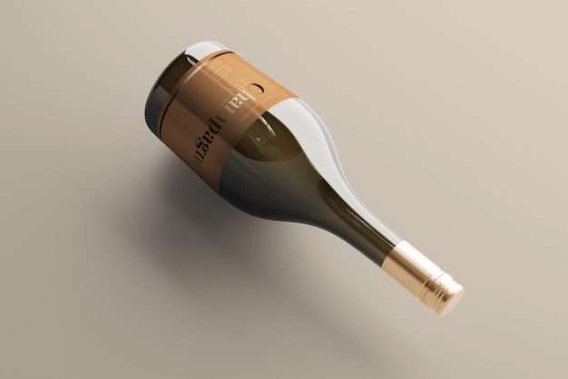 Champagne bottle mockup