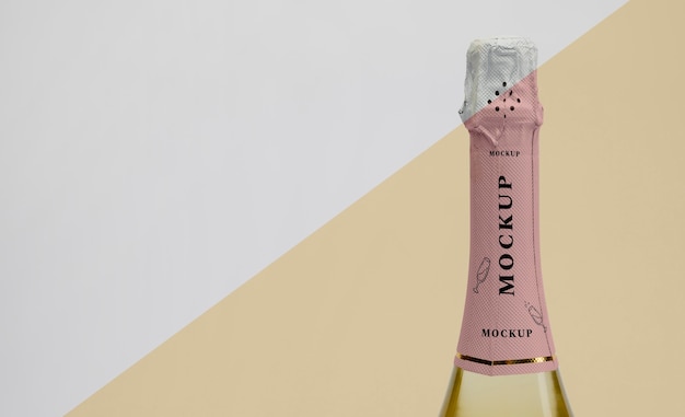 Champagnefles met mock-up