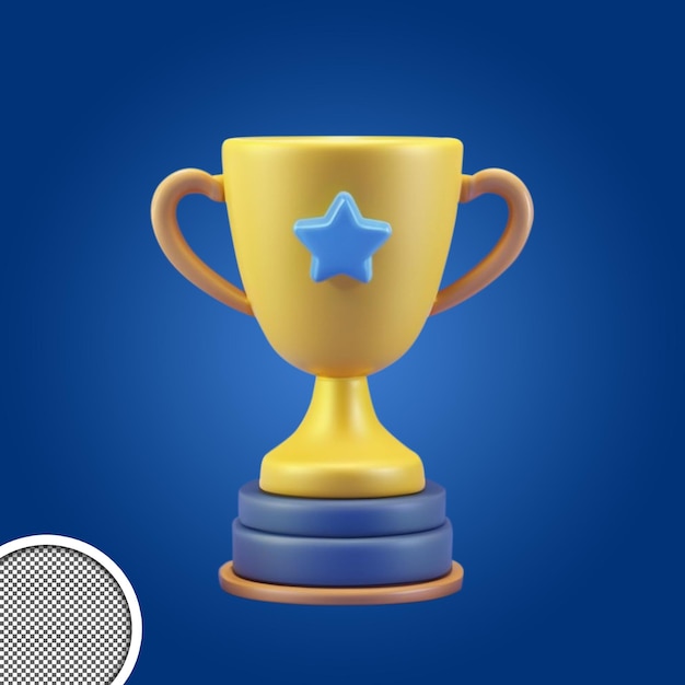 PSD champion cup 3d icon