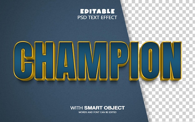 PSD champion text effect