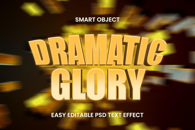 PSD champions glory sports smart object psd text effect