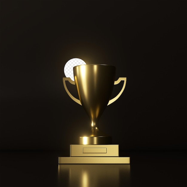 championship golden trophy sports award concept of success and achievement