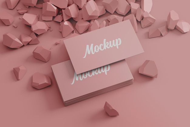 Changeable color business card mockup