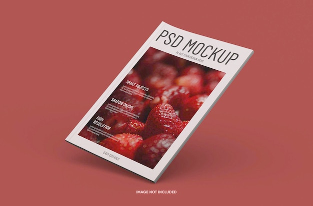 Changeable high quality easy editable realistic magazine mockup