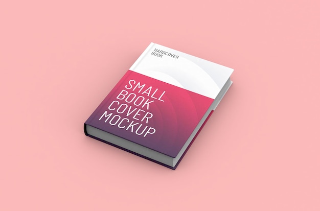 Changeable high quality realistic small hardcover book mockup on a clean background