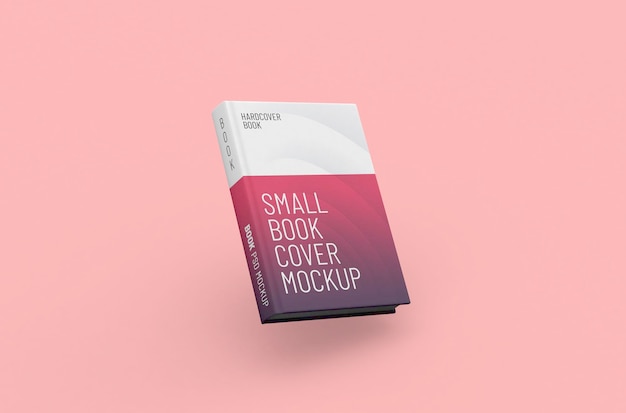 changeable high quality realistic small hardcover book mockup on a clean background