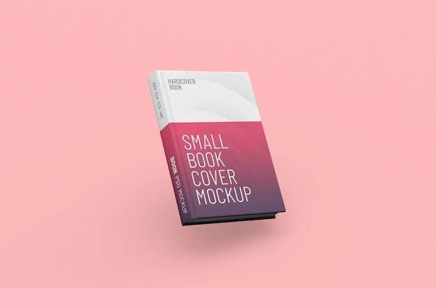 Changeable high quality realistic small hardcover book mockup on a clean background