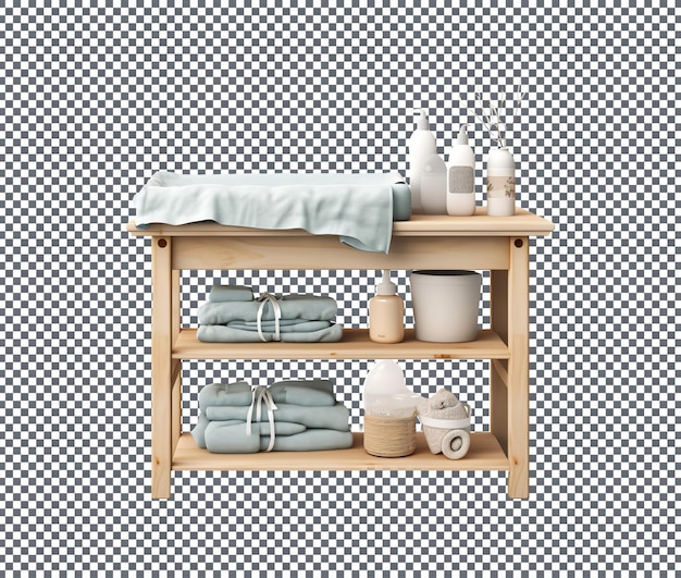 Changing table isolated on transparent background