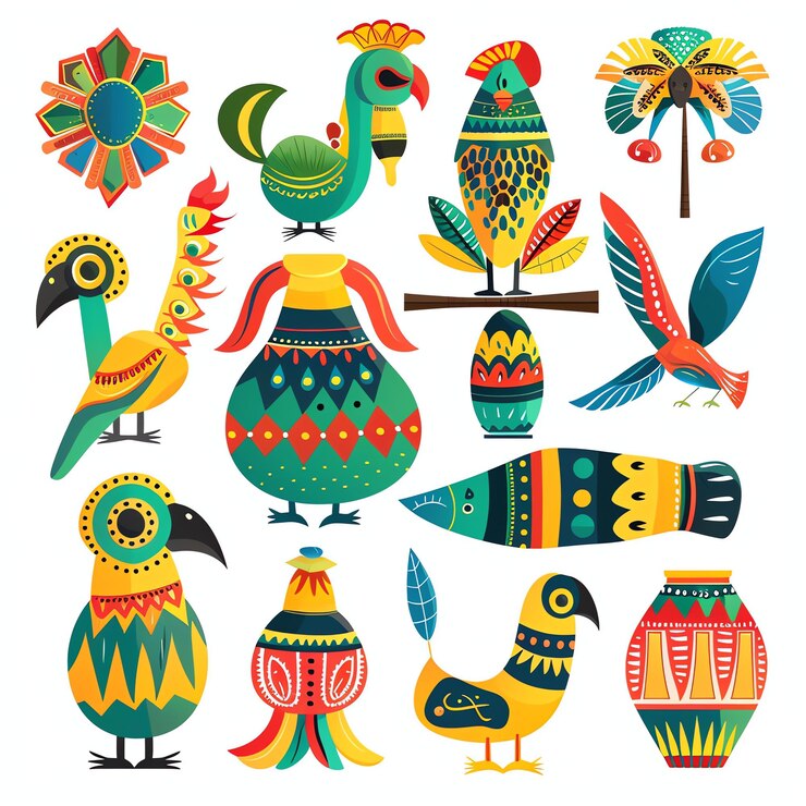 PSD channapatna toys indian illustration