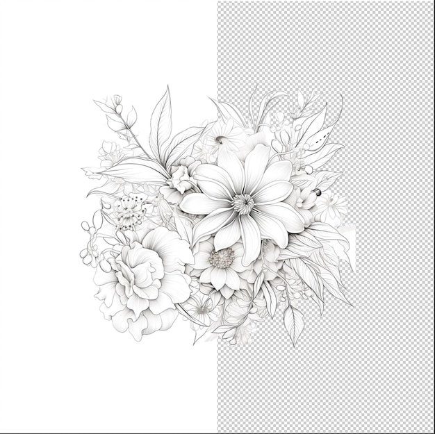 Channel creativity with floral vectors monochrome elegance