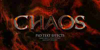 PSD chaos text effect