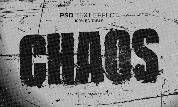 PSD chaos verstoordt tekst effect