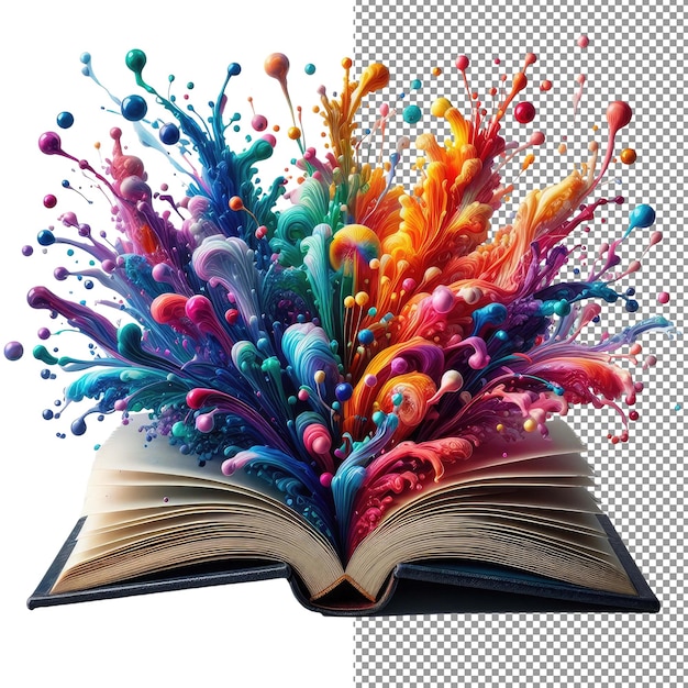 PSD chapters in color isolated splashy book design