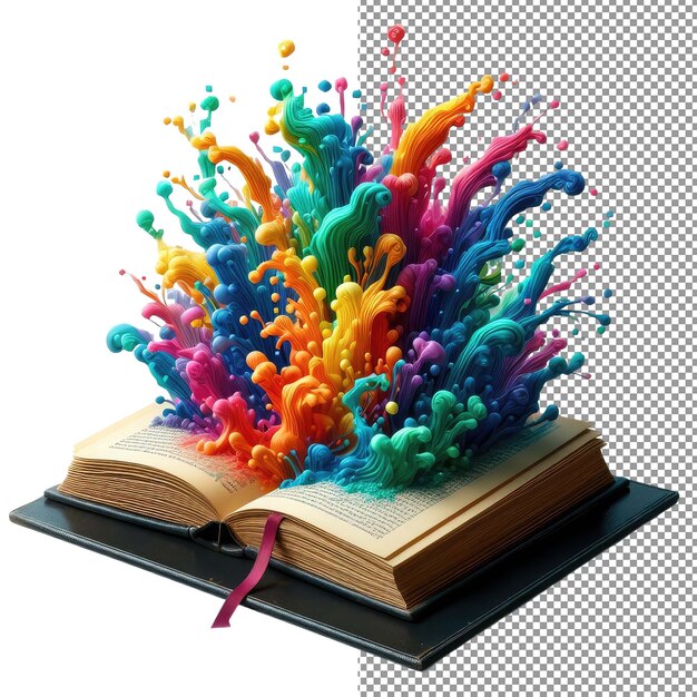 PSD chapters in color isolated splashy book design