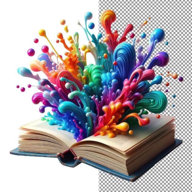 PSD chapters in color isolated splashy book design