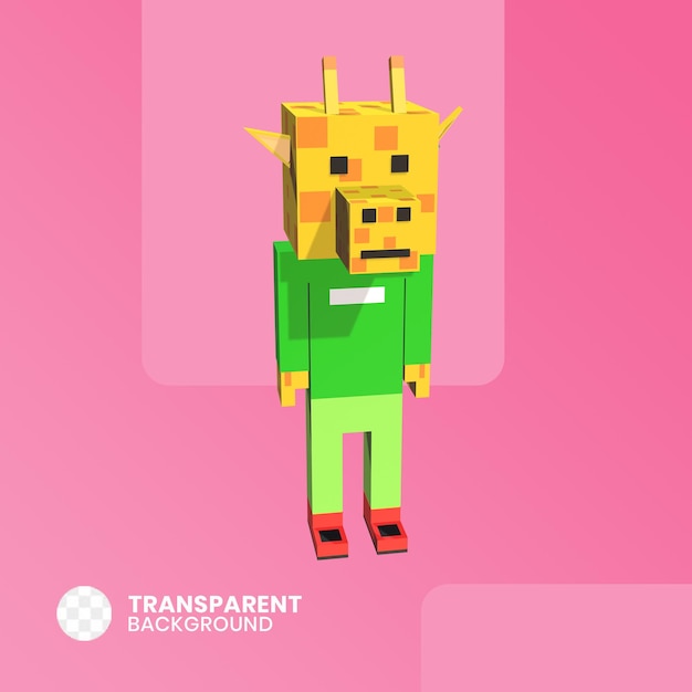 character 3d man animal