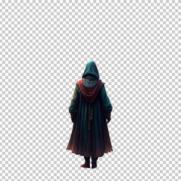 Character in dark robe