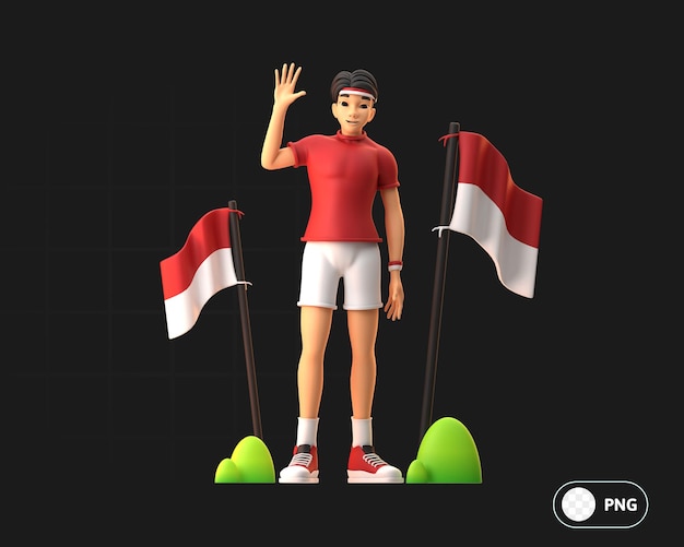 Character Independence Day Of Indonesia