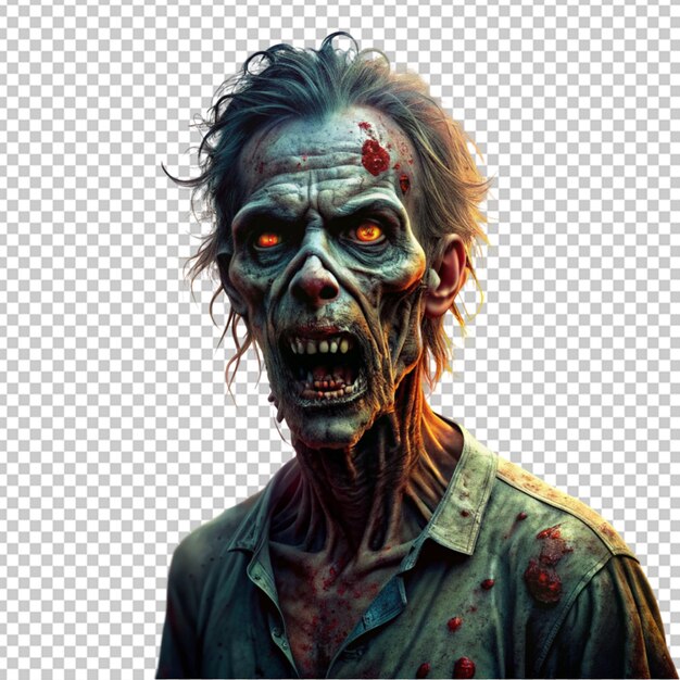 PSD character scary zombie face