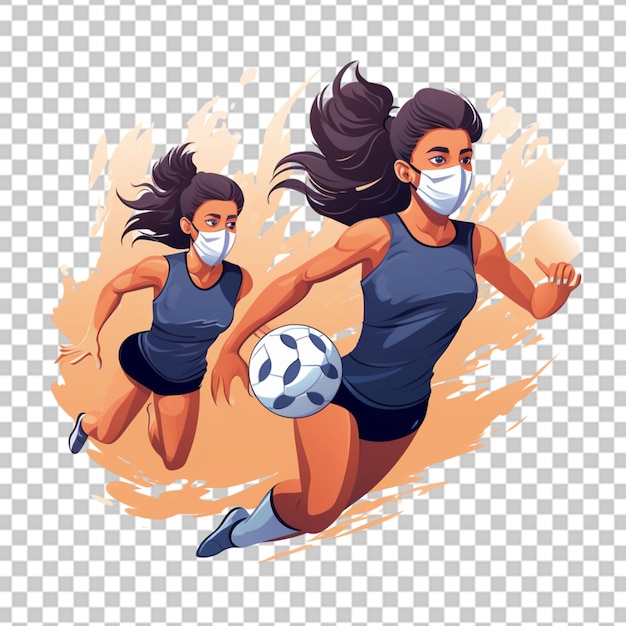 PSD character woman in sportswear running isolated on white background 3d render illustration