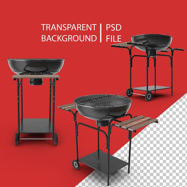 PSD charcoal grill png