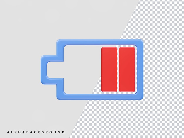 PSD illustrazione dell'icona 3d di ricarica