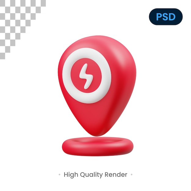 Charging 3d icon premium psd