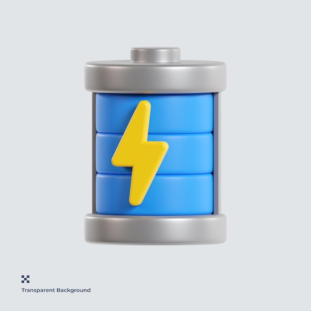 Charging battery 3d illustration