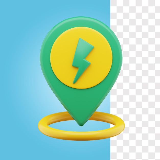 Charging location 3d icon