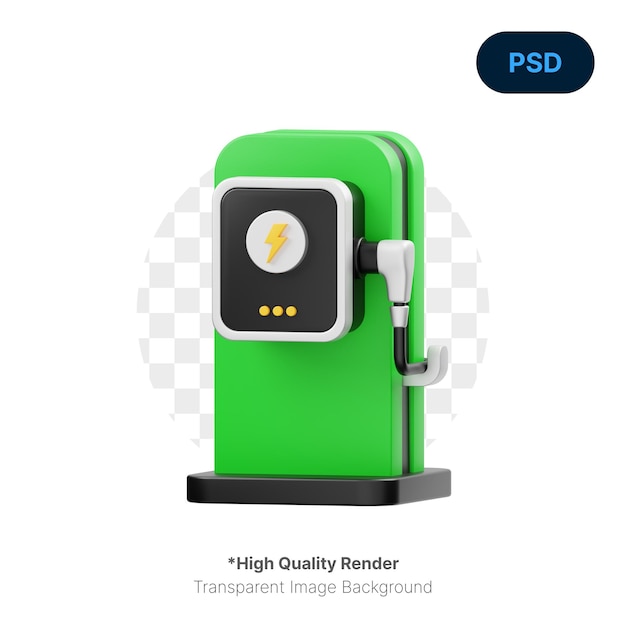 Charging Station 3D Icon Premium Psd