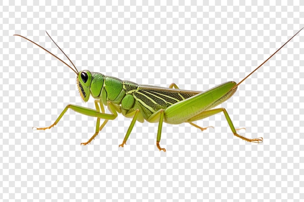 PSD charismatic grasshopper png isolated on transparent background