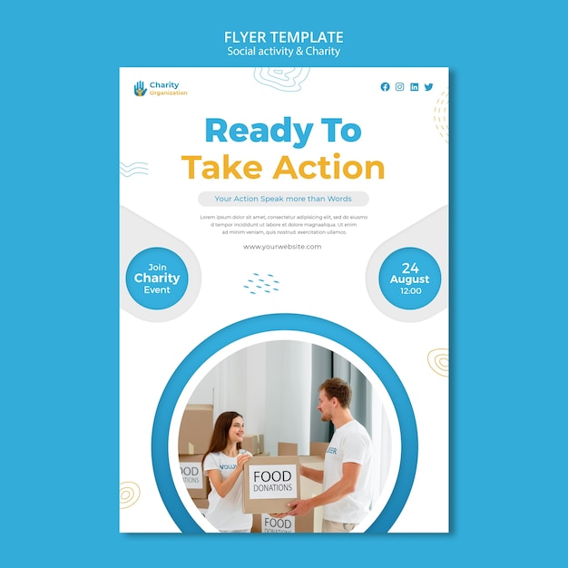 charity activities flyer template