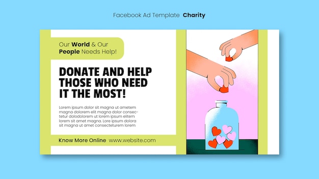 Charity foundation social media promo template