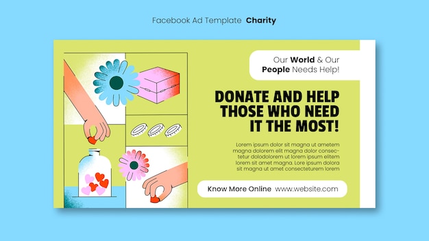 Charity foundation social media promo template