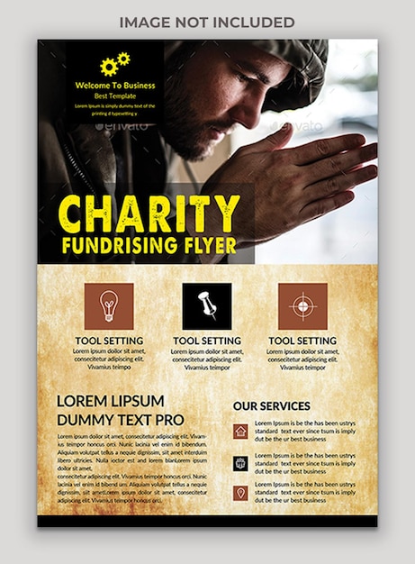 PSD charity fundraisers flyer