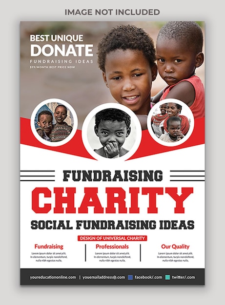 PSD charity fundraisers flyer