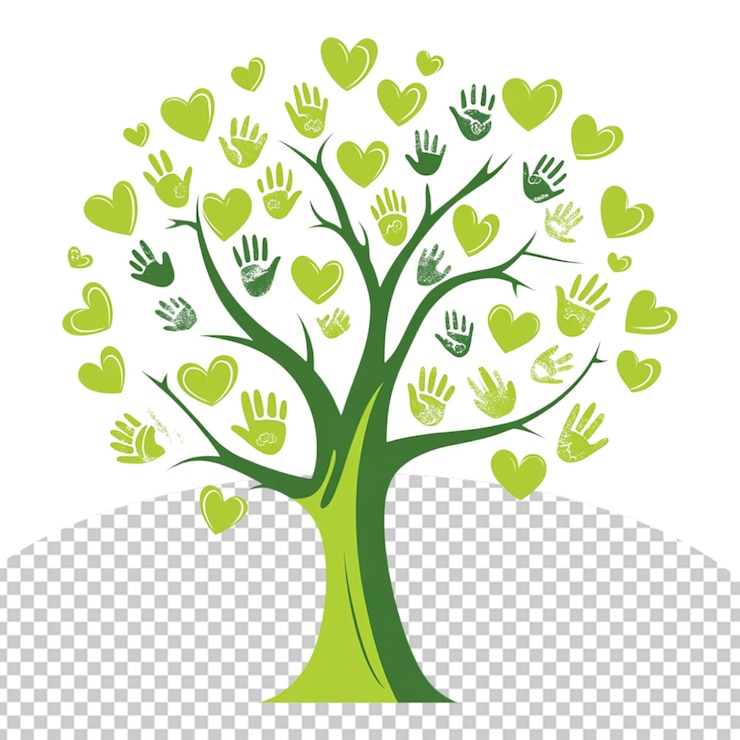 PSD charity multicolor logo png illustration