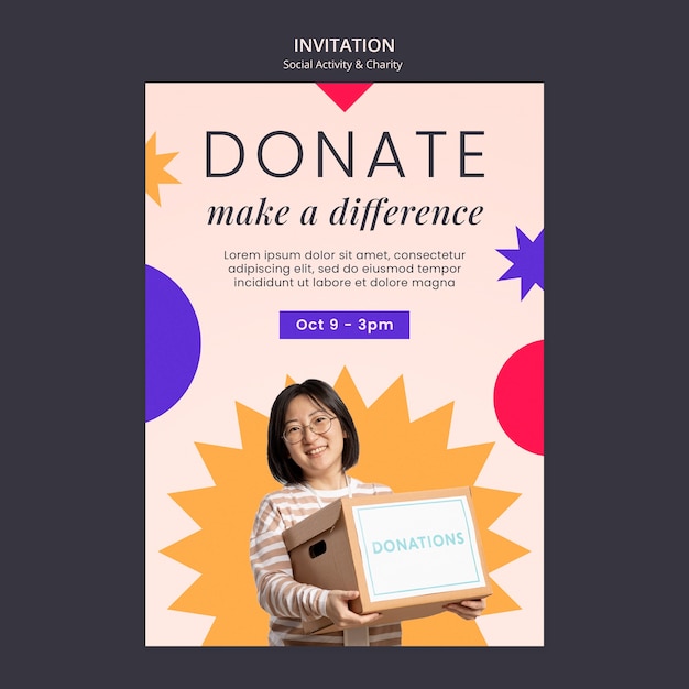 Charity template design