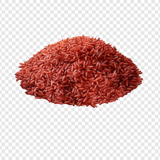 PSD charleston red rice isolated on transparent background