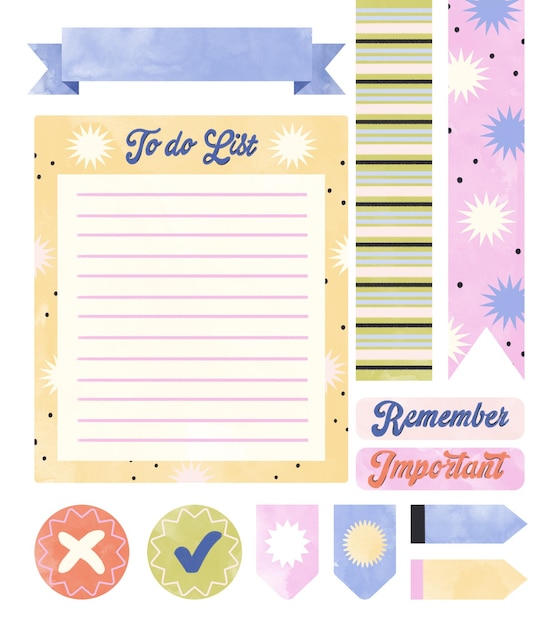 Charmante Aquarel Planner Stickers en Stationery Set