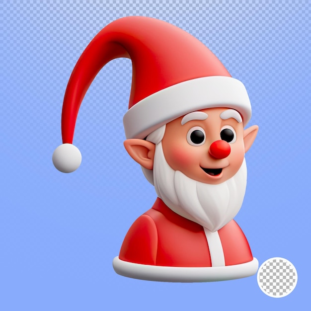 Charming 3D Cartoon Elf Santa Claus for Christmas Celebrations