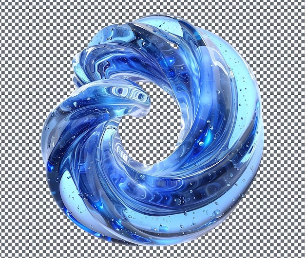 Charming bio luminescent cyclone isolated on transparent background