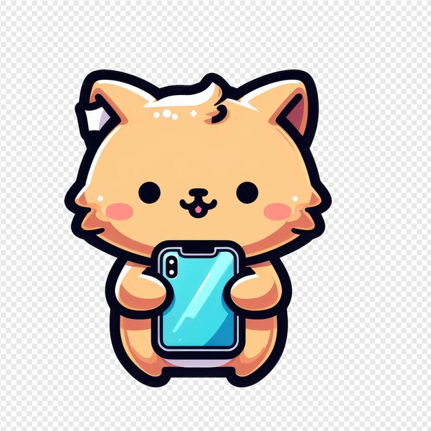 Charming cat png sticker