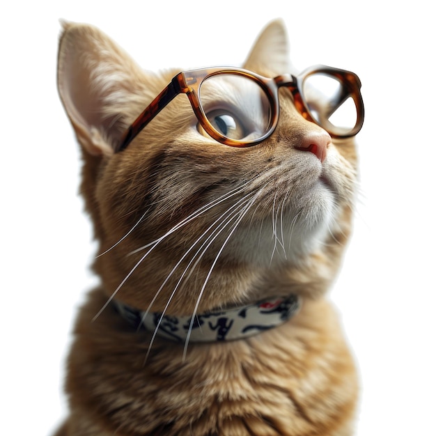 A charming japanese bobtail cat with traditional japanese printthemed glasses