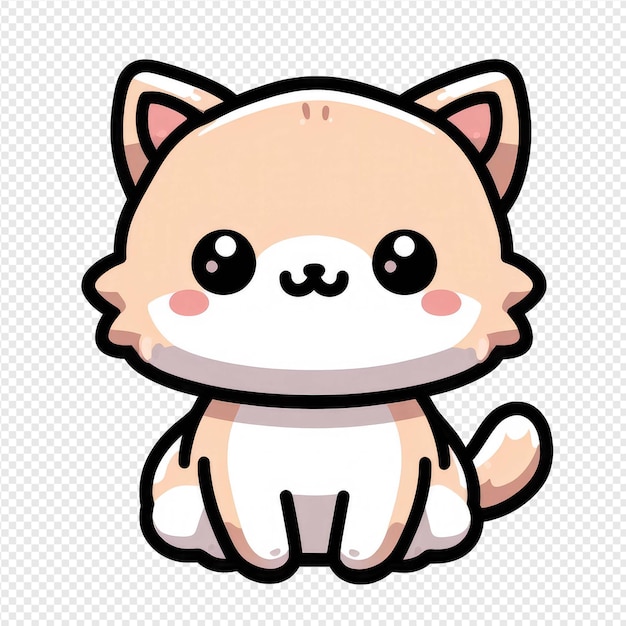 PSD charming kitty png sticker