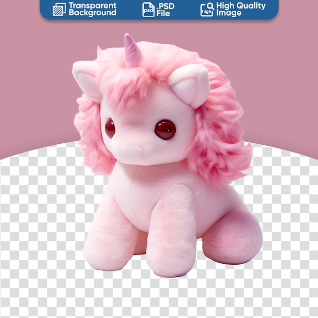 PSD charming plush pink unicorn soft toy