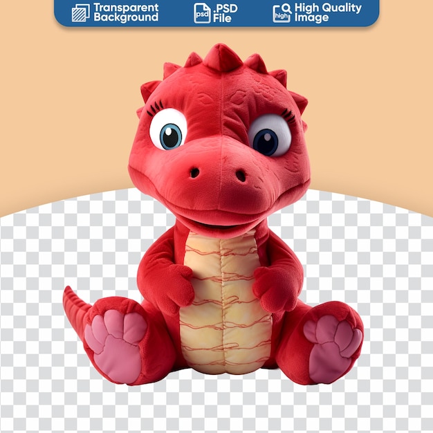 PSD charming stuffed scarlet trex dinosaur plush toy