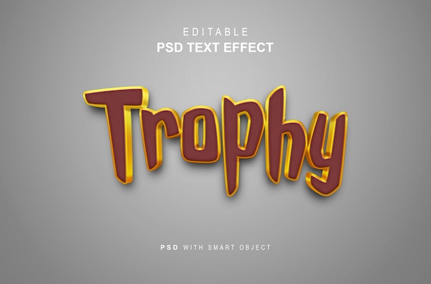 Charming trophy text effect