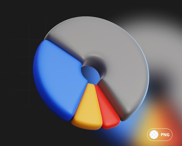 PSD chart 3d illustration