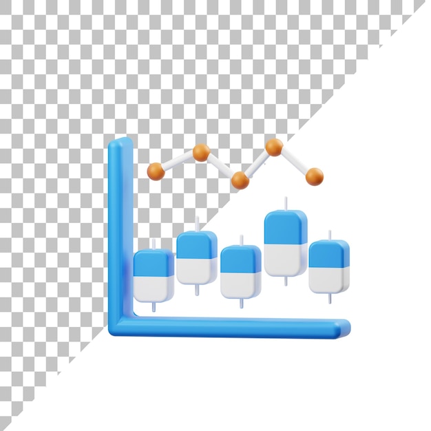 PSD grafico 3d rendering illustrazione